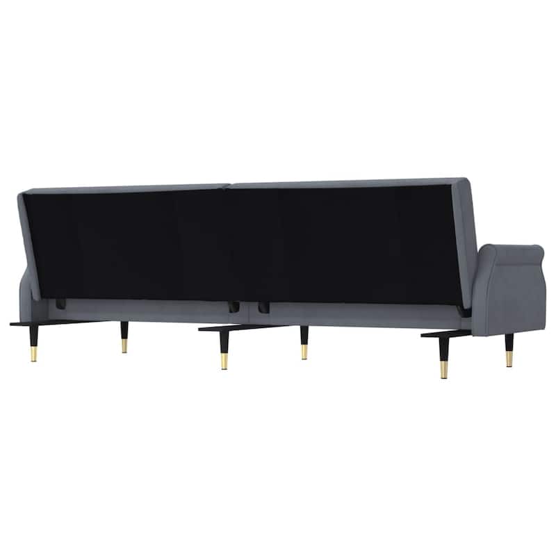 vidaXL Sofa Bed Loveseat Convertible Sofa Bed with Cushions for Studio Velvet - 85" x 35" x 27.6"