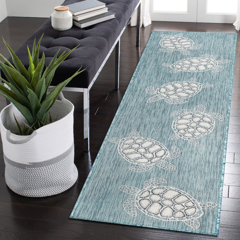 Liora Manne Carmel Collection Sea Turtles Indoor/ Outdoor Area Rug