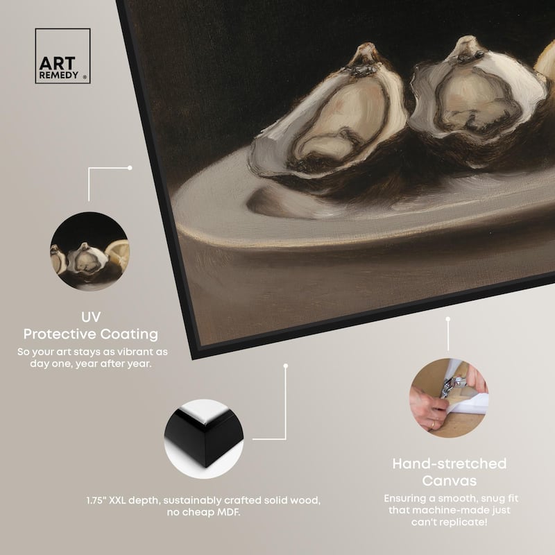 Manet's Oysters Canvas by Art Remedy