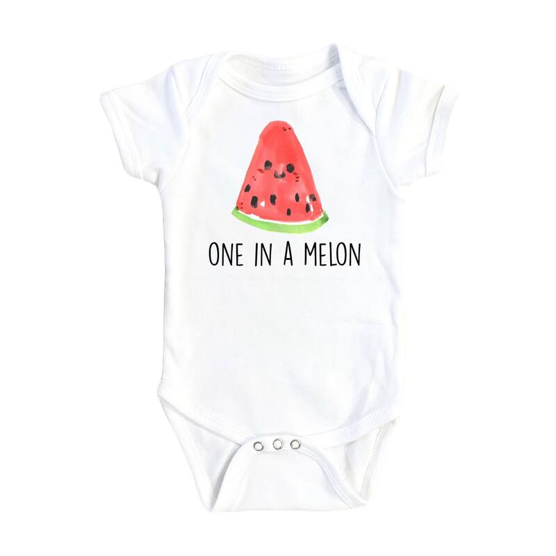 Watermelon One - Baby Boy Girl Clothes Infant Bodysuit Funny Cute Newborn - Pink - 0-3M