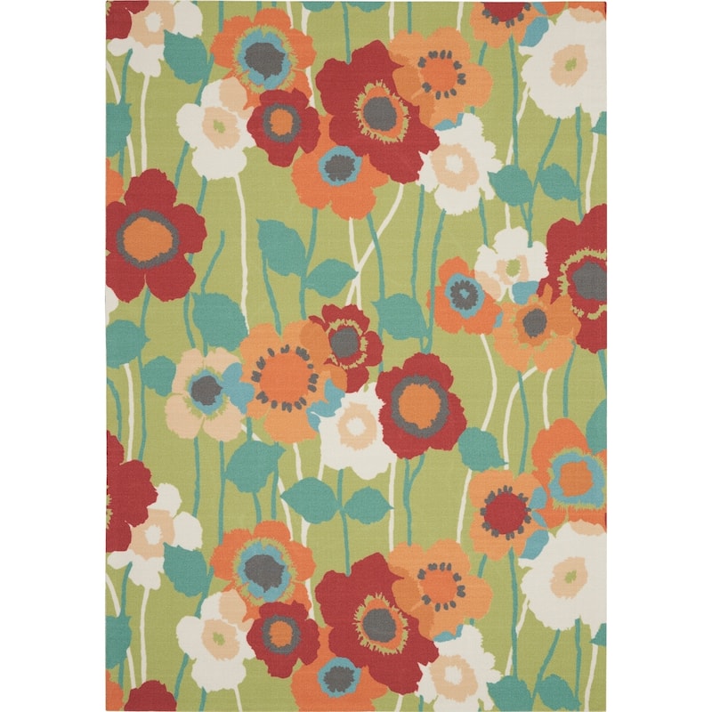 Waverly Sun N' Shade Floral Transitional Indoor/Outdoor Area Rug