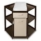 preview thumbnail 18 of 23, Diaper Corner Baby Changing Table with Hamper and Basket Espresso with Ecru Basket/Hamper