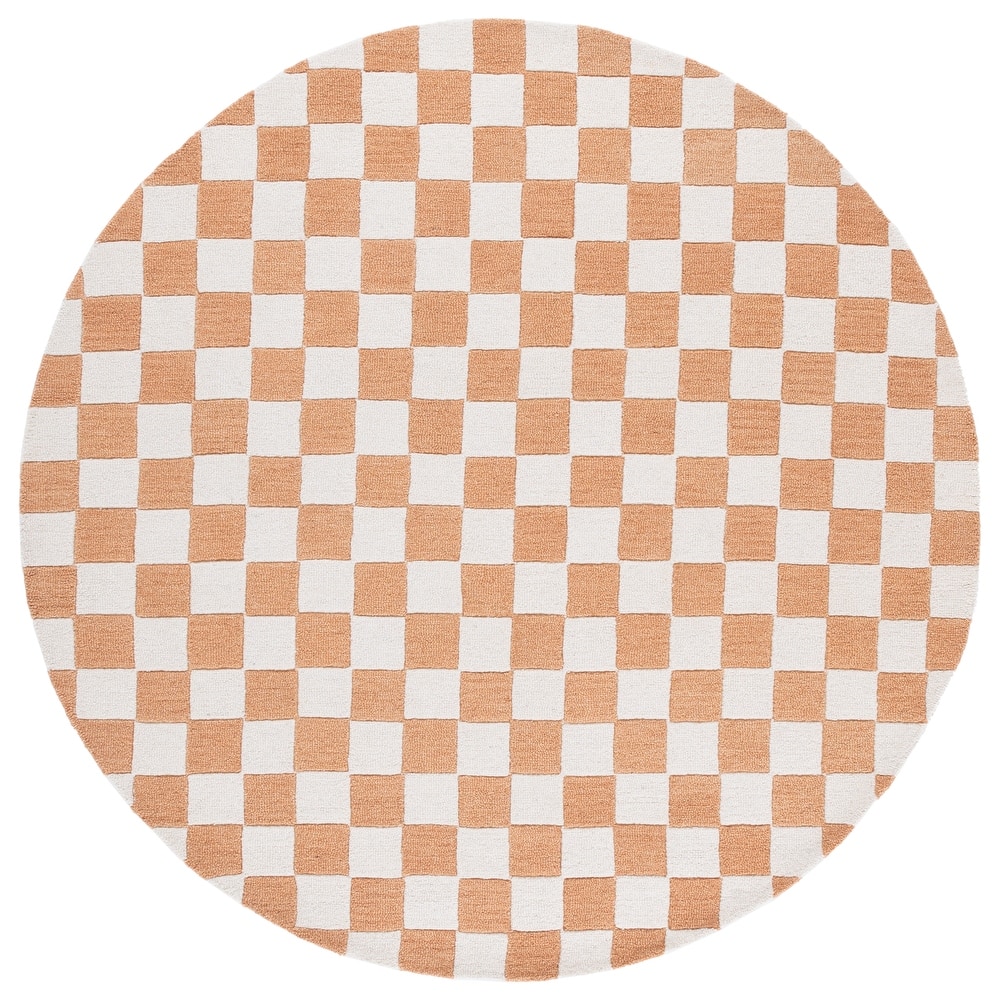 SAFAVIEH Handmade Ebony Gulnur Farmhouse Checkered Wool Rug