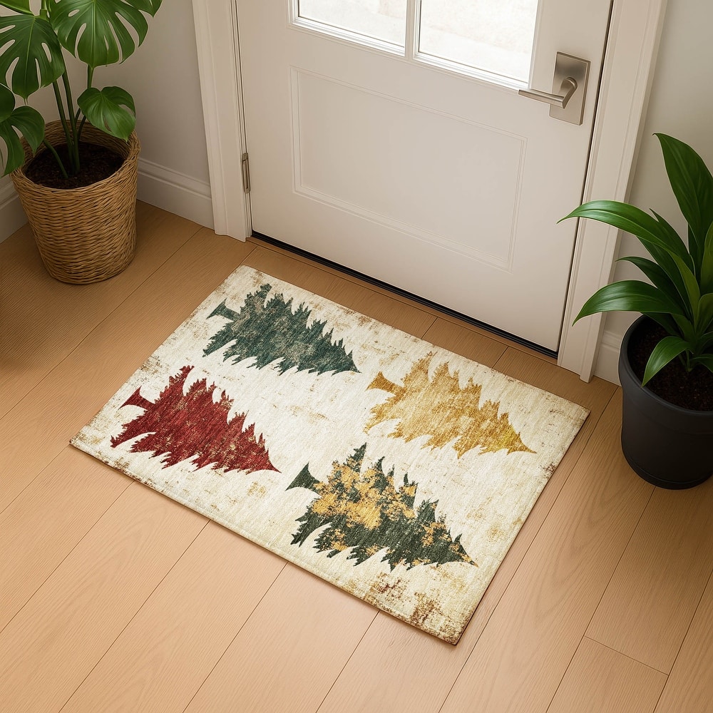 Premium Washable Super Soft Pine Tree Mayfield Rug