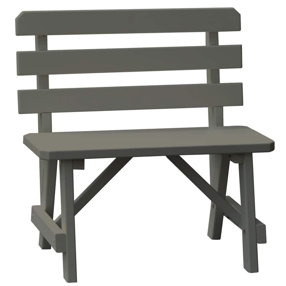 Pine 3' Traditional Backed Bench