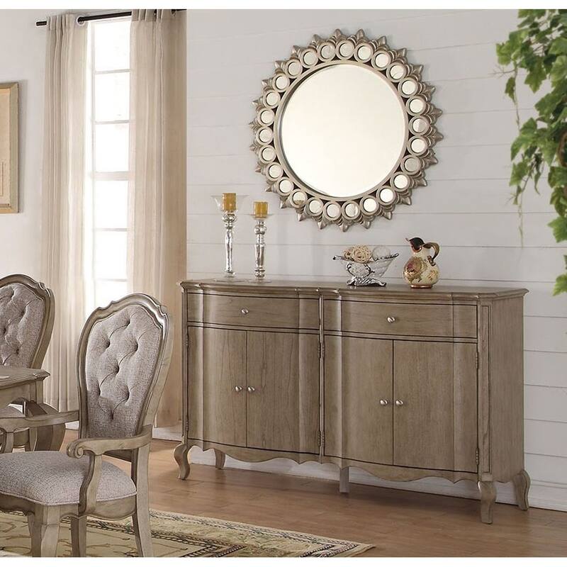 Server with Drawers in Antique Taupe