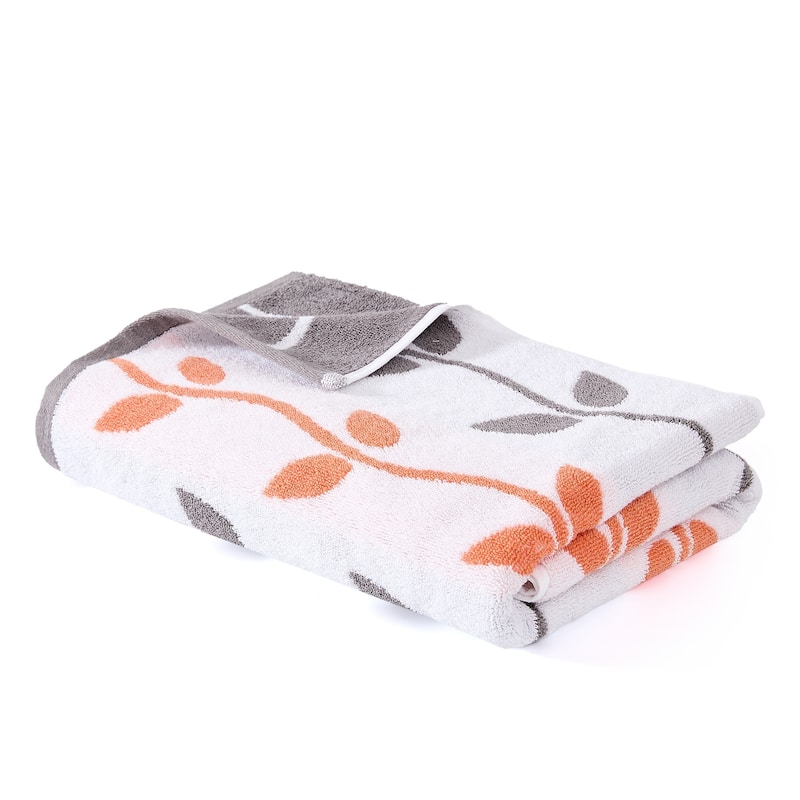 Modern Threads 6-Piece Yarn Dyed Organic Vines Towel Set