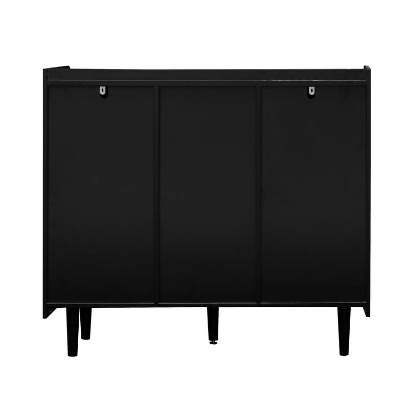 Modern Sideboard Buffet Cabinet with 2 Drawers and 2 Open Storage Compartment