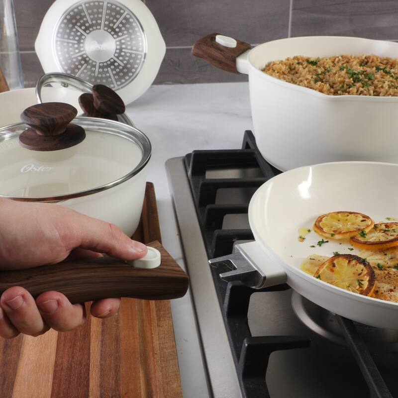 Oster SmartHandle Advance 13-Piece or 18-Piece Nonstick Cookware Set With Utensils & Pan Protectors