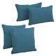 preview thumbnail 1 of 2, Blazing Needles Delaney Indoor/Outdoor Throw Pillow Set (Set of 4) Sea Blue