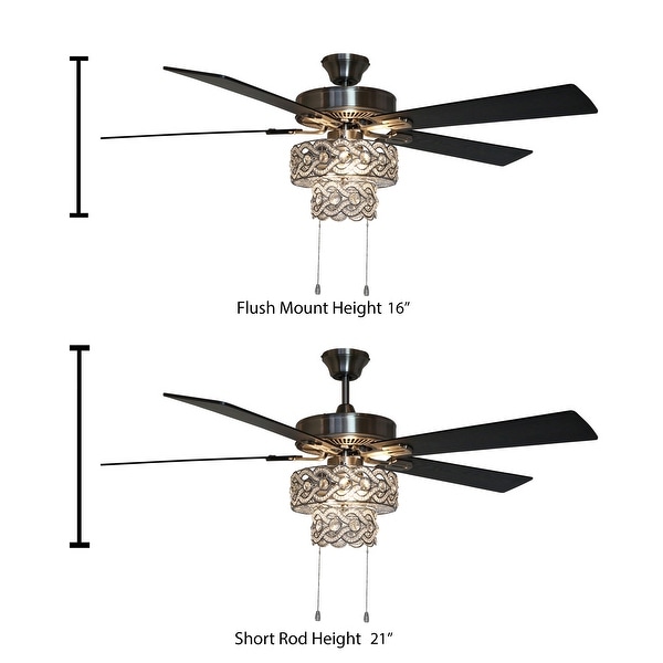 Copper Grove Bailadores 52-in. Beaded Braid LED Ceiling Fan - 52"L x 52"W x 21"H