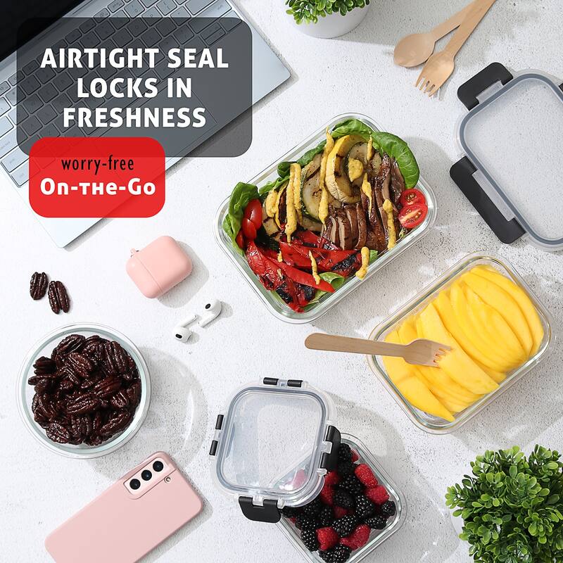 Empyrean Glass Food Storage Containers with Lids