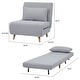 preview thumbnail 54 of 54, Tustin Upholstered Convertible Lounge/ Sleeper Chair