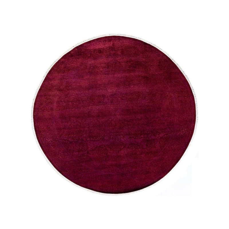 Fine Vibrance, One-of-a-Kind Hand-Knotted Area Rug - Pink, 6' 1" x 6' 1" - 6' 1" x 6' 1"