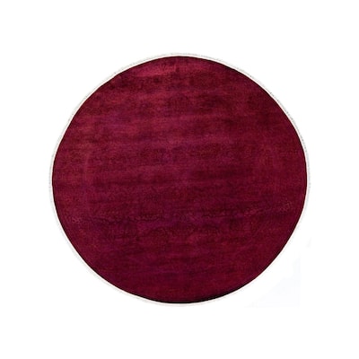 Fine Vibrance, One-of-a-Kind Hand-Knotted Area Rug - Pink, 6' 1" x 6' 1" - 6' 1" x 6' 1"