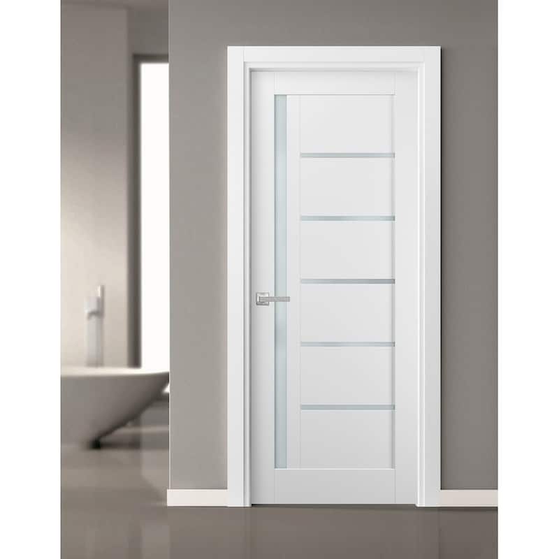 Pantry Kitchen Lite Door Hardware / Quadro 4088 White Silk Frosted Opaque Glass