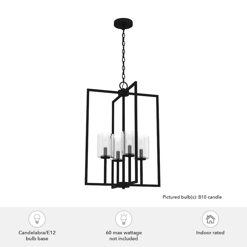 Hunter Kerrison Geometric Pendant - Seeded Glass - Square or Linear - Dining Room, Entry, Island - Contemporary, Industrial