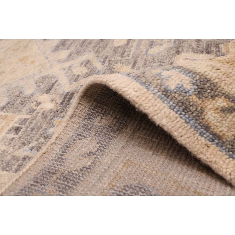 ECARPETGALLERY Hand-knotted Jules Serapi Dark Grey Wool Rug - 8'10 x 12'0