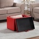 preview thumbnail 45 of 48, Convenience Concepts Designs4Comfort Accent Storage Ottoman with Reversible Tray Red Faux Leather