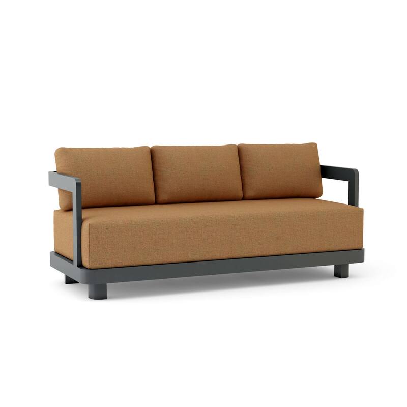 Granada Deep Seating Aluminum Sofa - Canvas Teak