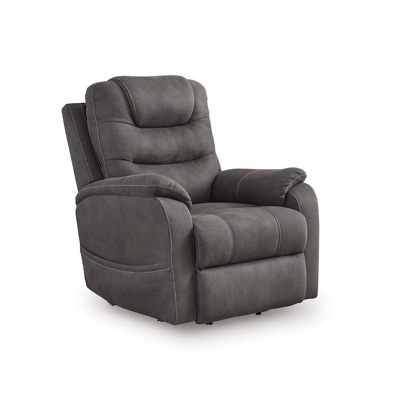 Signature Design by Ashley Snowfield Dark Gray Power Lift Recliner