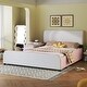 preview thumbnail 3 of 9, Full Size Upholstered Platform Bed with Storage Nightstand & Guardrail