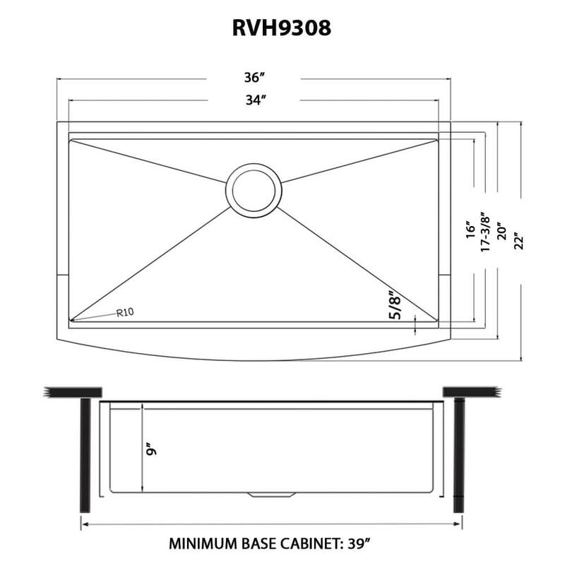 Ruvati 36-inch Matte Gold Workstation Apron-Front Brass Tone Stainless Steel Kitchen Sink - 36" X 22" - 36" X 22"