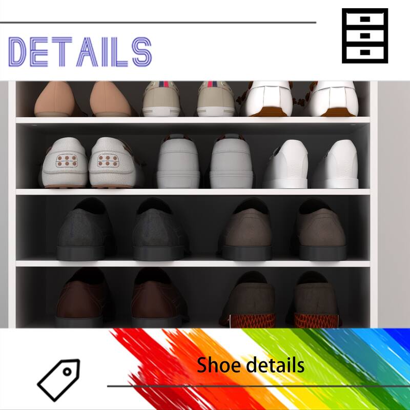 Timechee Shoe Rack Multi Layer Shelf Entrance Storage Shoe Cabinet