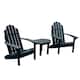 2 Classic Westport Adirondack Chairs and Side Table - Federal Blue