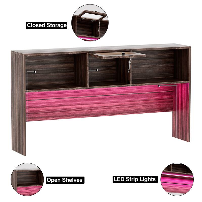 L Shaped Desk with File Cabinet and Hutch, Home Office Corner Computer Desk with Drawers and Charge Station