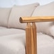 preview thumbnail 12 of 17, Christopher Knight Home - Outdoor Acacia Wood 3-Seater Sofa with Cushions