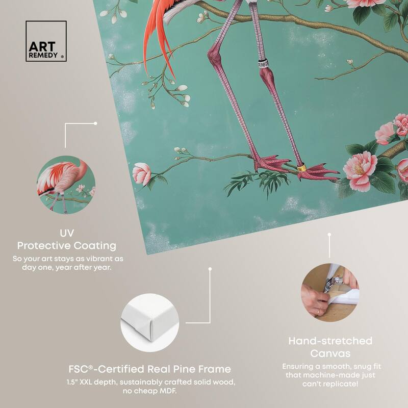 Flamingo's Fable Canvas by Art Remedy, Gallery Wrapped