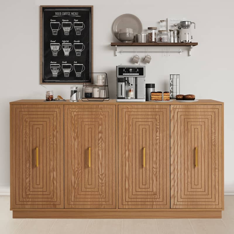 Buffet Cabinet with Doors and Adjustable Shelves