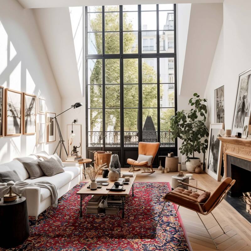 ECARPETGALLERY Hand-knotted Antalya Vintage Burgundy Wool Rug - 9'8 x 12'10