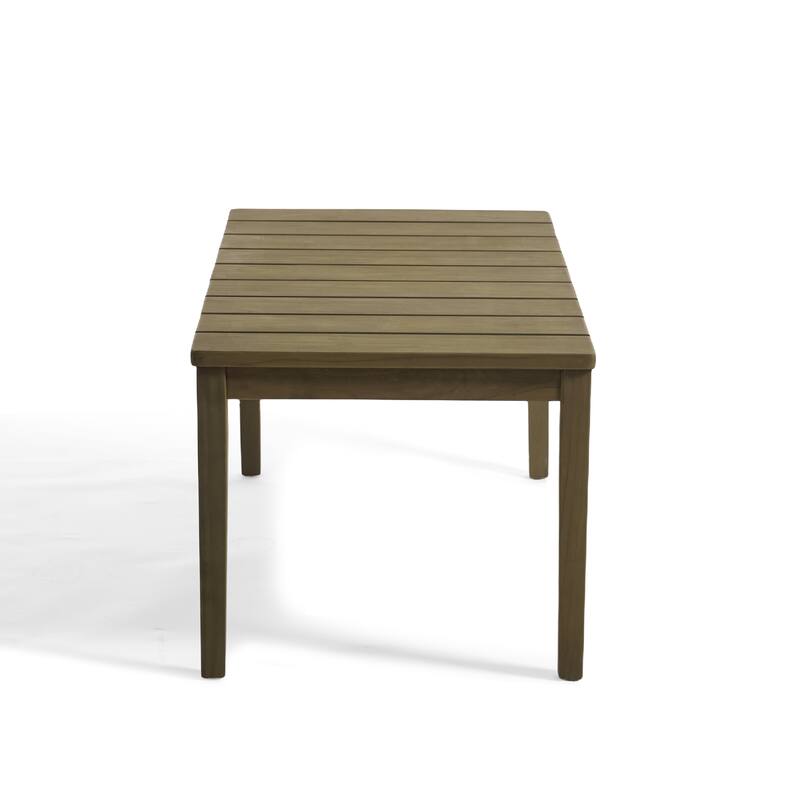 Outdoor Teak Solid Wood Patio Furniture Set Loveseat Armchair Table Collection