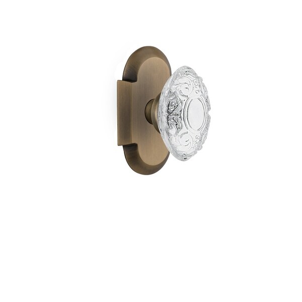 Nostalgic Warehouse COTCVI_SD_NK Vintage Crystal Victorian Single Dummy Door Knob with Cottage Rose