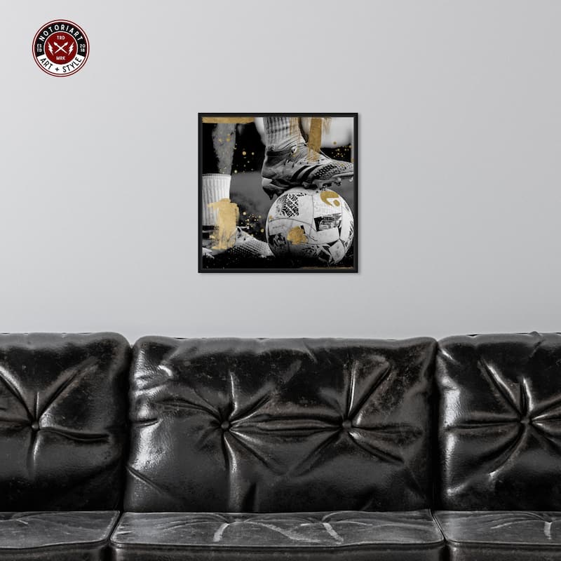 Notoriart Soccer Cleats Framed Soccer 1 Piece Canvas Wall Art