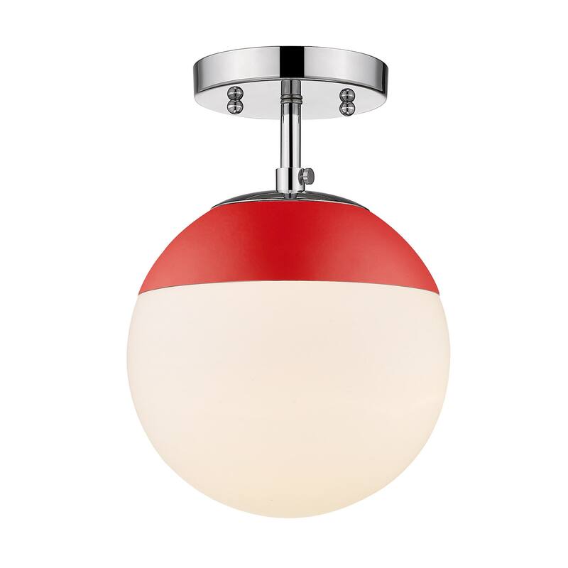 Dixon Mid-Century Modern Semi-Flush Orb