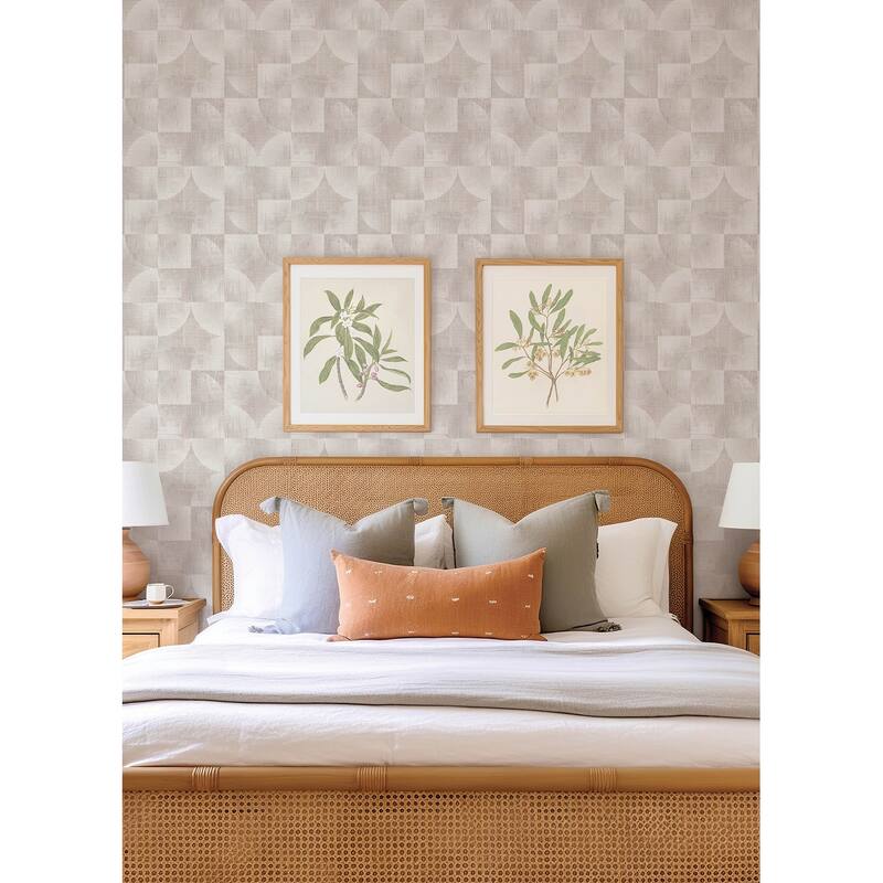 A-Street Prints Woodbine Rose Abstract Geometric Wallpaper