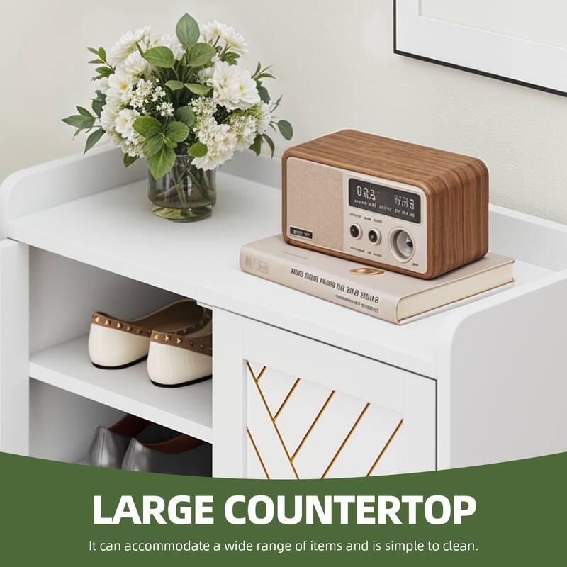 Moasis 5-Tier Shoe Storage Cabinet Shoe Organizer with Doors for Hallway