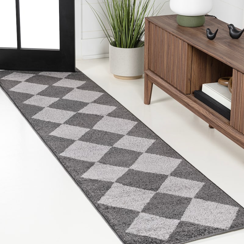 JONATHAN Y Porter Classic Geometric Diamond Pattern Rug