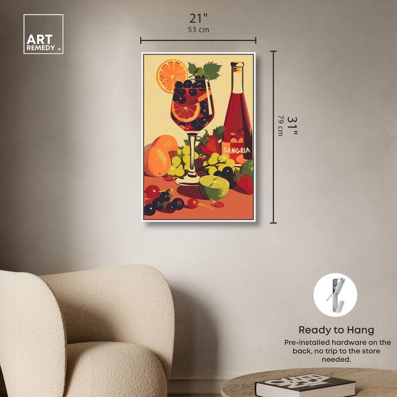 Sangria Drink Canvas by Art Remedy