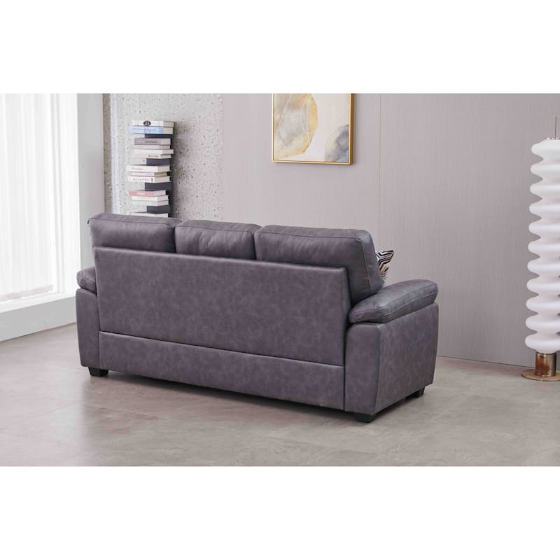 80.5'' Wide Faux Leather Sofa
