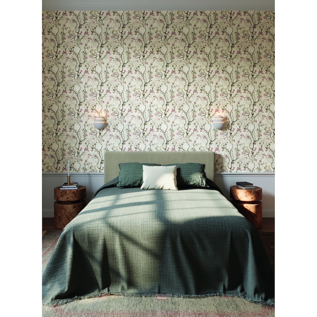 Riverside Avril Chinoiserie 27 In W X 27 Ft L Wallpaper