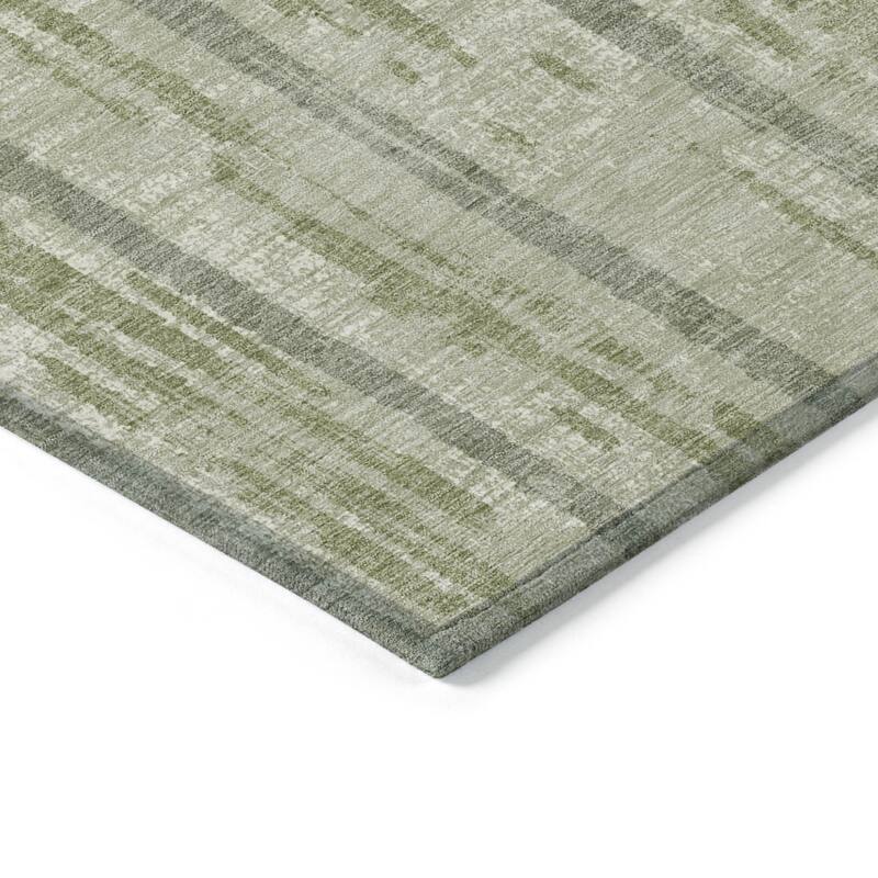 HomeRoots Striped Transitional Rectangle Outdoor Rug