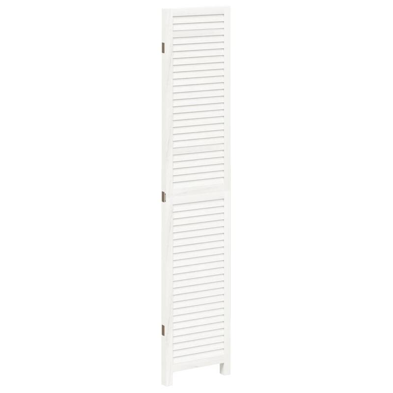 vidaXL Room Divider Privacy Screen Living Room White Solid Wood Paulownia