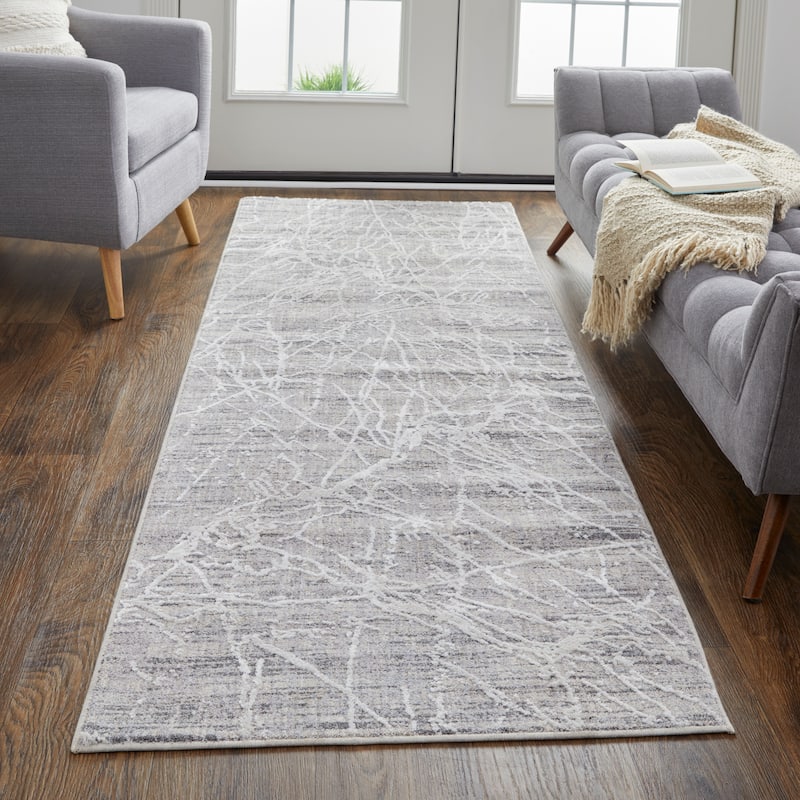 Inger Modern Marble Beige/Ivory Area Rug