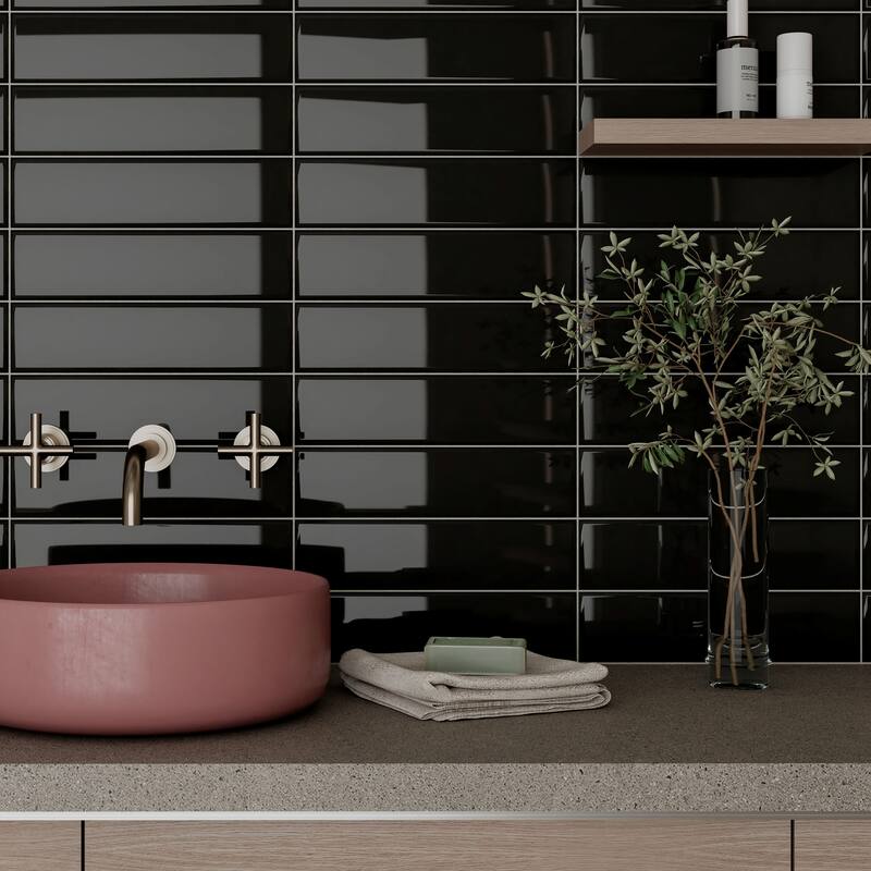 City 3 in. x 12 in. Glazed Ceramic Subway Wall Tile