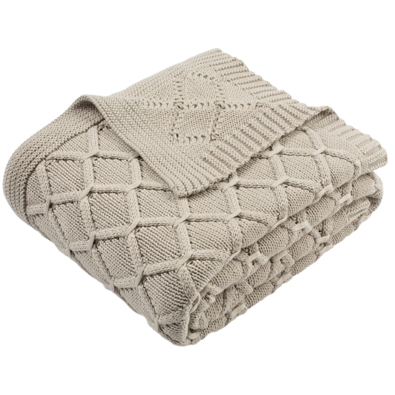 SAFAVIEH Beacon Pale Pink Knit 50 x 60-inch Throw Blanket
