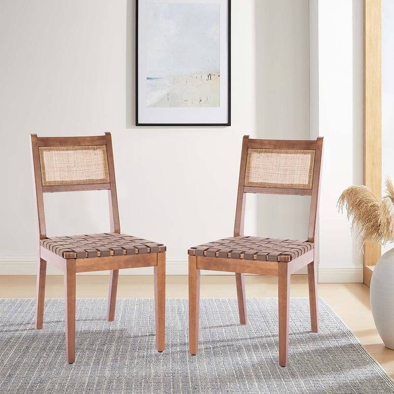 2PCS Rattan Dining Side Chairs